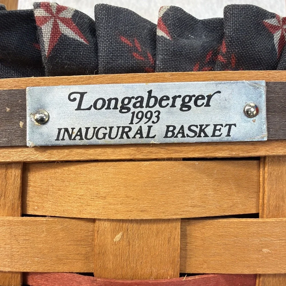 Longaberger 1993 Inaugural Basket with Liner and Protector
